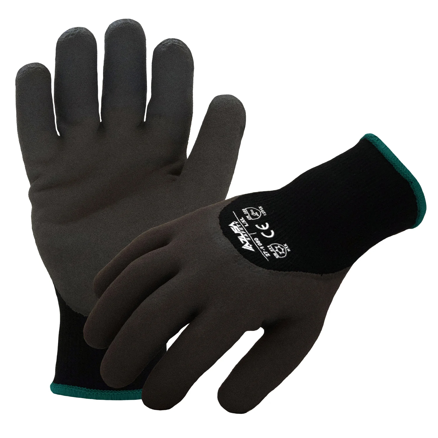 Azusa Safety Medium Weight Winter Acrylics Gloves, S/M, Black