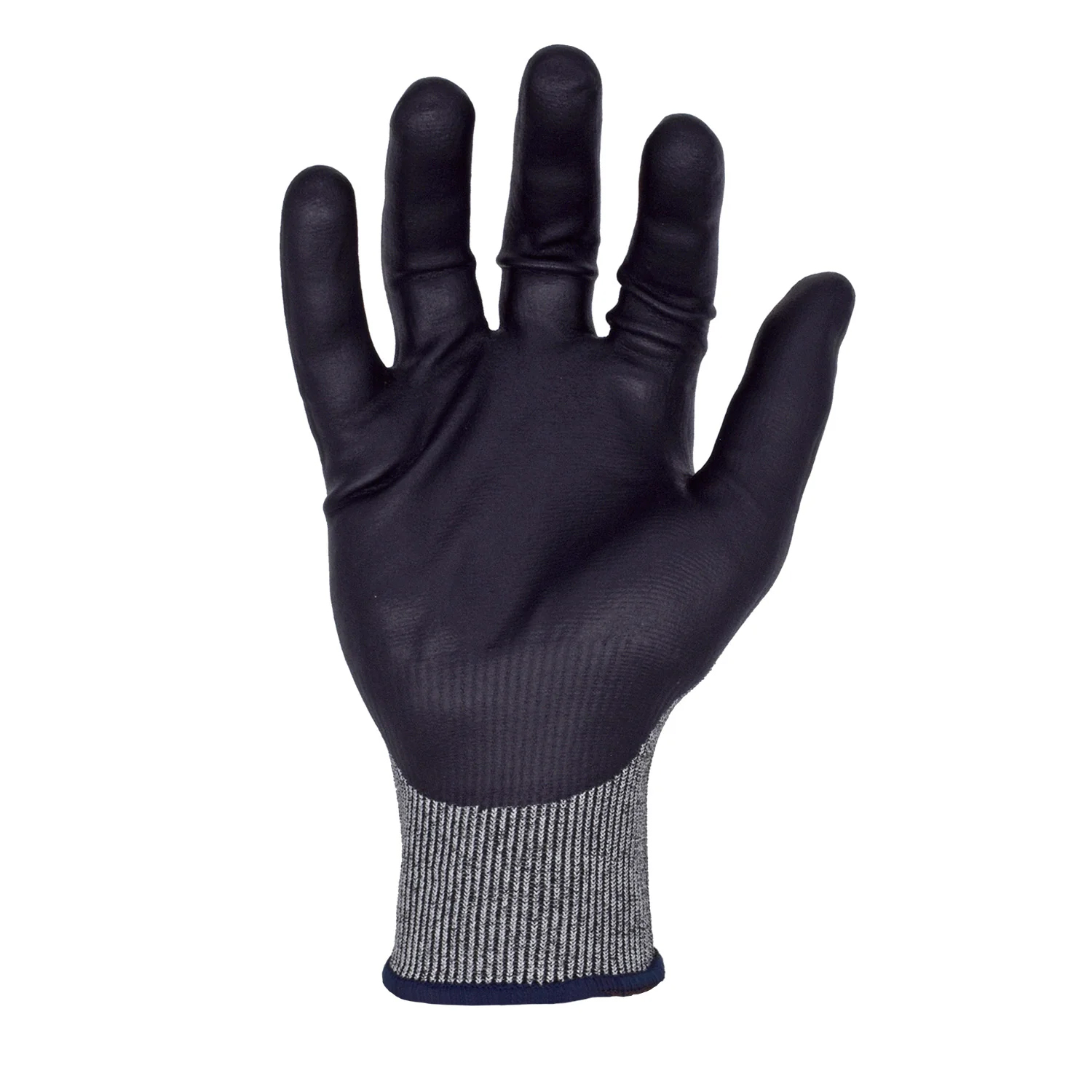 Azusa Safety BLUWOLF 18 Gauge HPPE Blended ANSI A4 Cut Resistant Gloves with Ultra-Foam Nitrile/Polyurethane Palm Coating, S