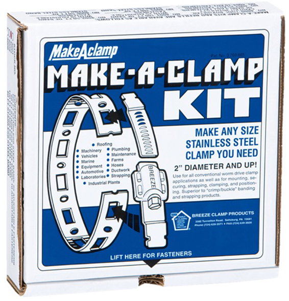 Breeze SS Make-A-Clamp Kit, 8-1/2' Band with 3 Fasteners & 1 Splice
