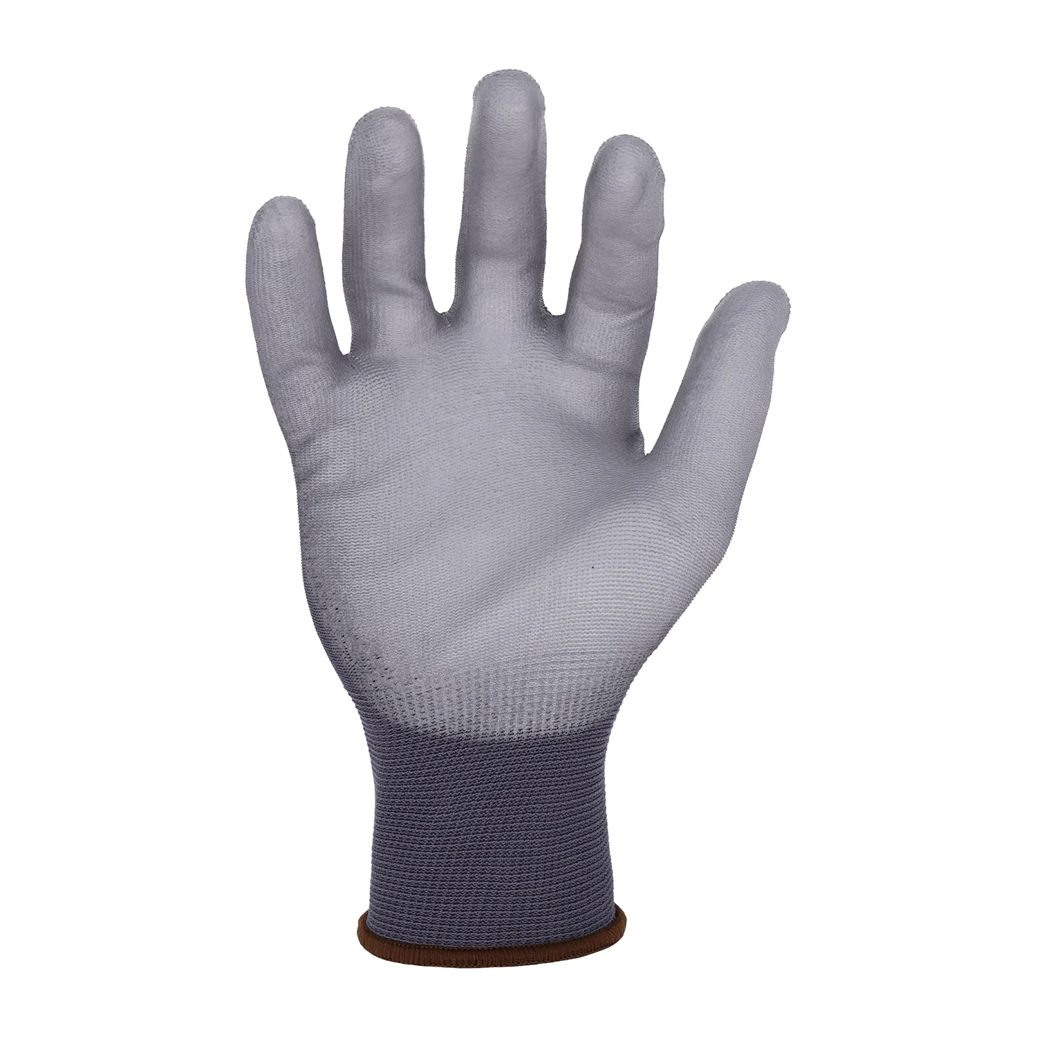 Azusa Safety Commander 13 Gauge Gray Nylon Work Gloves with Polyurethane Palm Coating, L