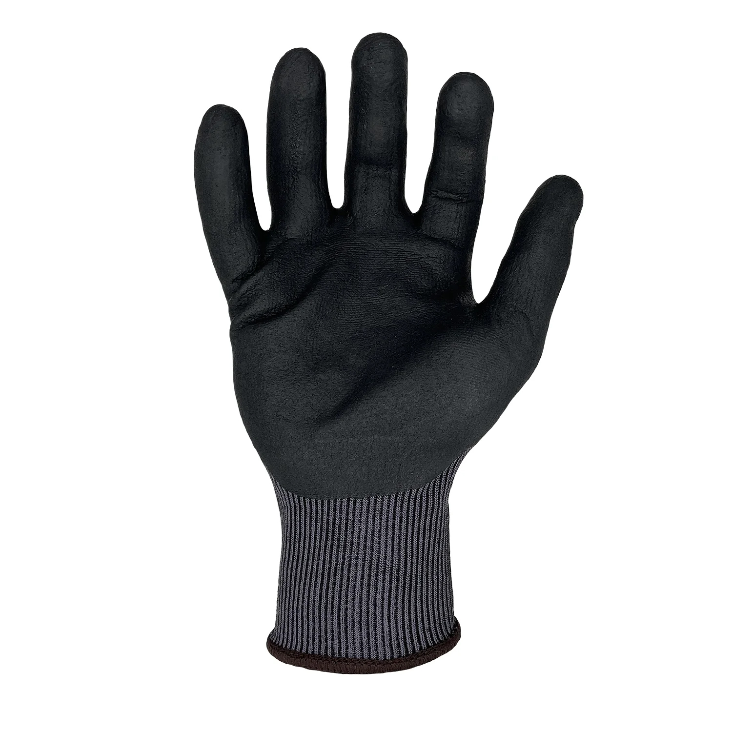 Azusa Safety Commander 15 Gauge Black Nylon/Spandex Work Gloves with Micro Foam Nitrile Palm Coating, 2XL