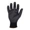 Azusa Safety Commander 13 Gauge Black Nylon Work Gloves with Polyurethane Palm Coating, M