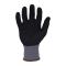 Azusa Safety Commander 15 Gauge Black Nylon/Spandex Work Gloves with Sandy Foam Nitrile Palm Coating, S