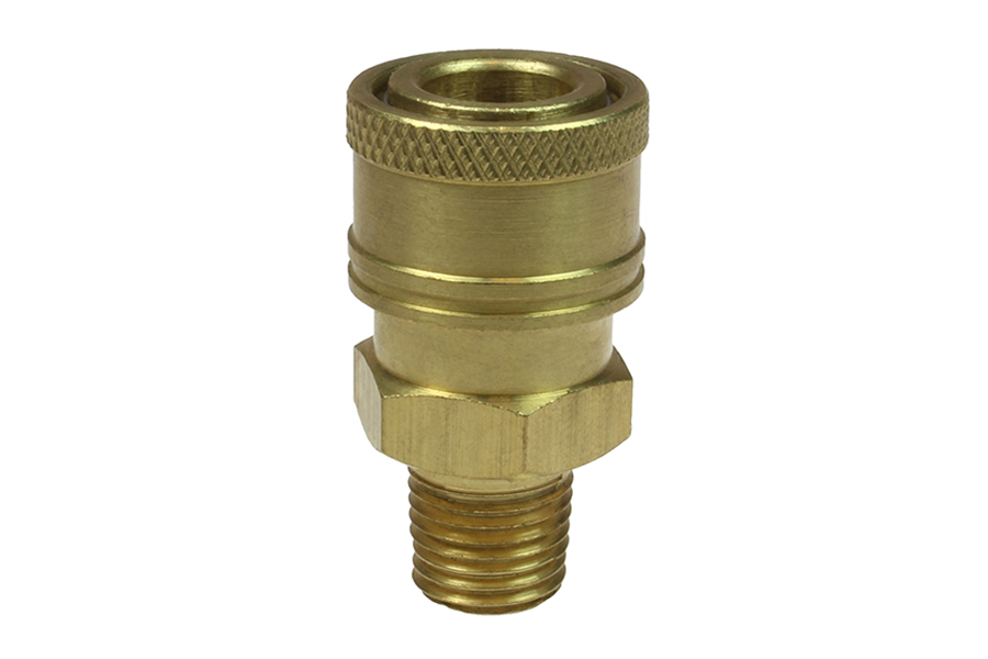 CO 112ST STRAIGHT THROUGH COUPLER, BRASS, 1/4" MPT