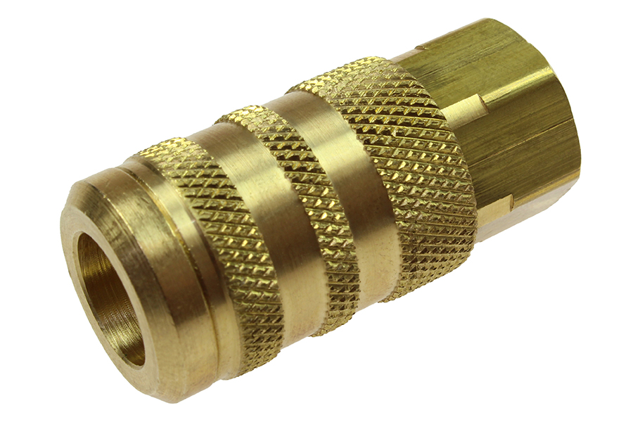 CO 15X6F-DL 1/4" 6-Point Industrial Coupler 3/8" FPT Display