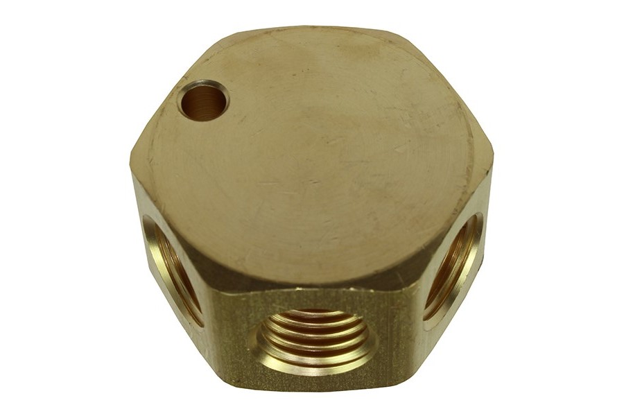 CO 3133 3 Port Flat Hex Manifold 3/8" In x 3/8" Out