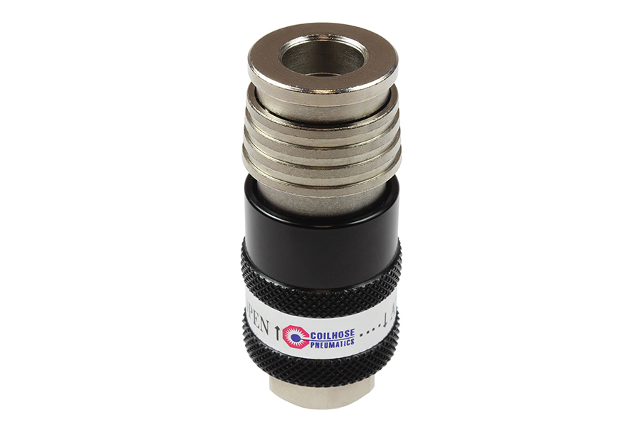 CO 580USE 2-in-1 Automatic Safety Exhaust Coupler 3/8" Body 3/8" FPT