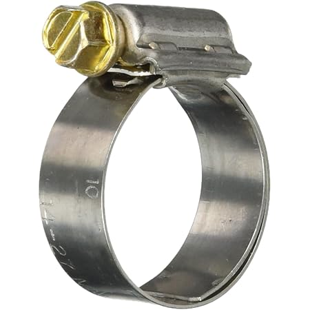 Breeze 300 SS Liner Hose Clamps with Zinc-Plated Hex Screw, 2-13/16" - 3-3/4" Range, SAE 52