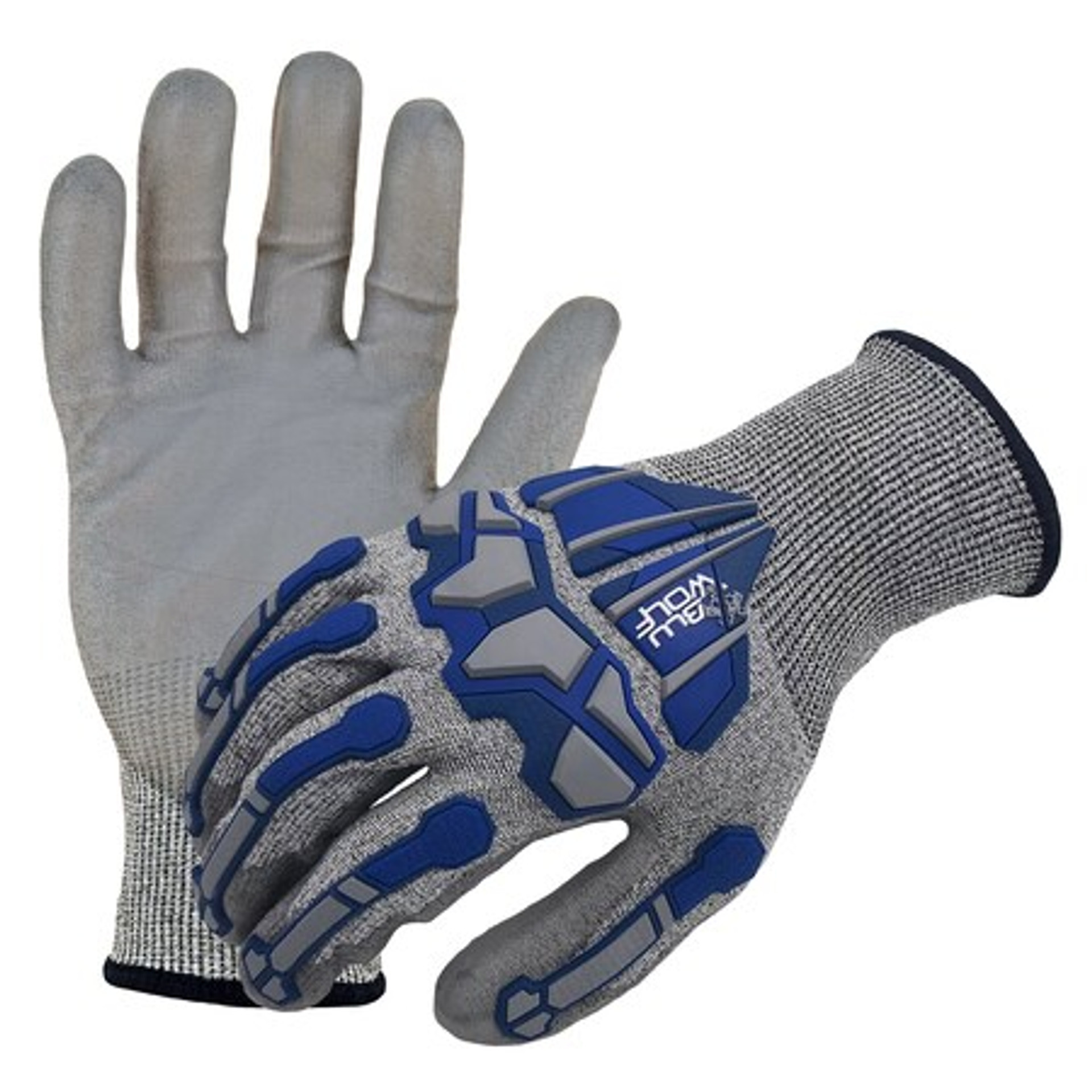 Azusa Safety BLUWOLF 18 Gauge HPPE Blended ANSI A4 Cut Resistant Gloves with Finger Guards, L