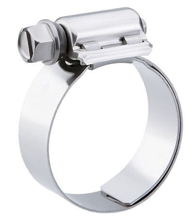 Breeze 300 SS Liner Hose Clamps with Zinc-Plated Hex Screw, 2-13/16" - 3-3/4" Range, SAE 52