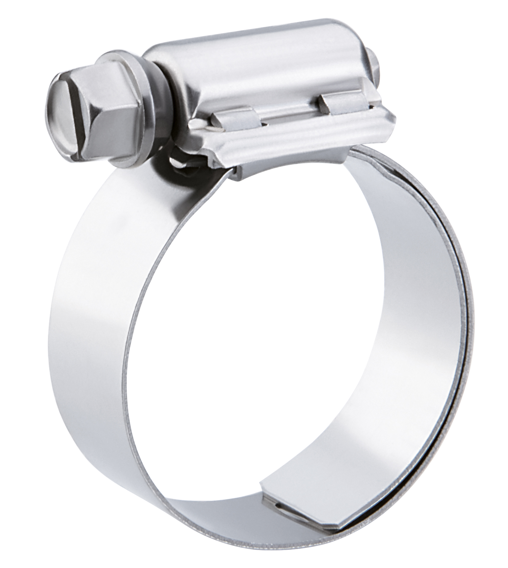 Breeze 300 SS Liner Hose Clamps with Zinc-Plated Hex Screw, 1-13/16" - 2-3/4" Range, SAE 36