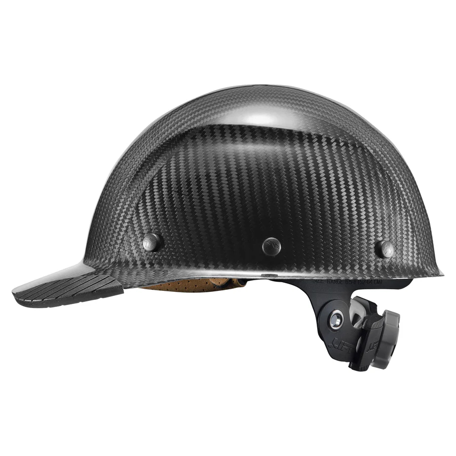 DAX Carbon Fiber Cap Brim Safety Hard Hat (BLACK)