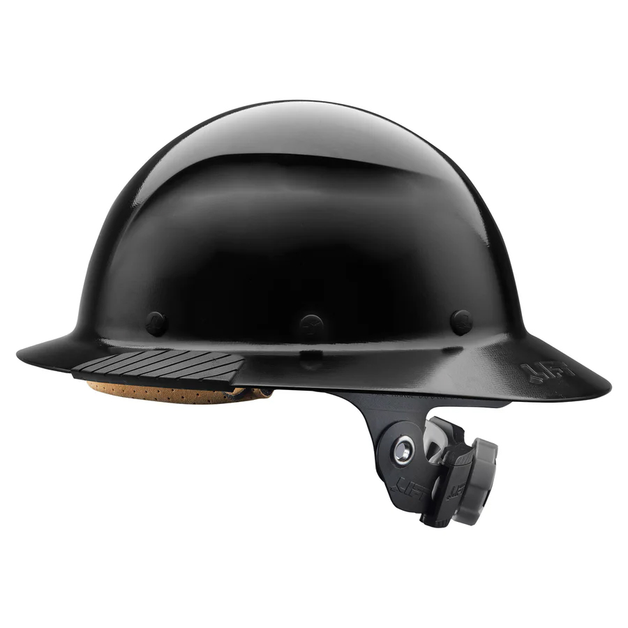 DAX Fiber Resin Full Brim Safety Hard Hat (BLACK)