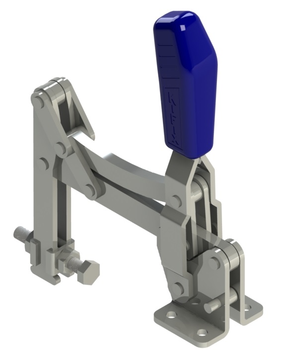 KI KF-111-DS-A-Vertical Hold-Down Toggle Clamp, Flanged Base And U-Bar ...