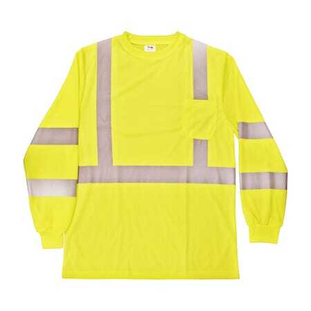 Azusa Safety Hi-Vis ANSI Type R, Class 2 Long Sleeve T-Shirt  3XL