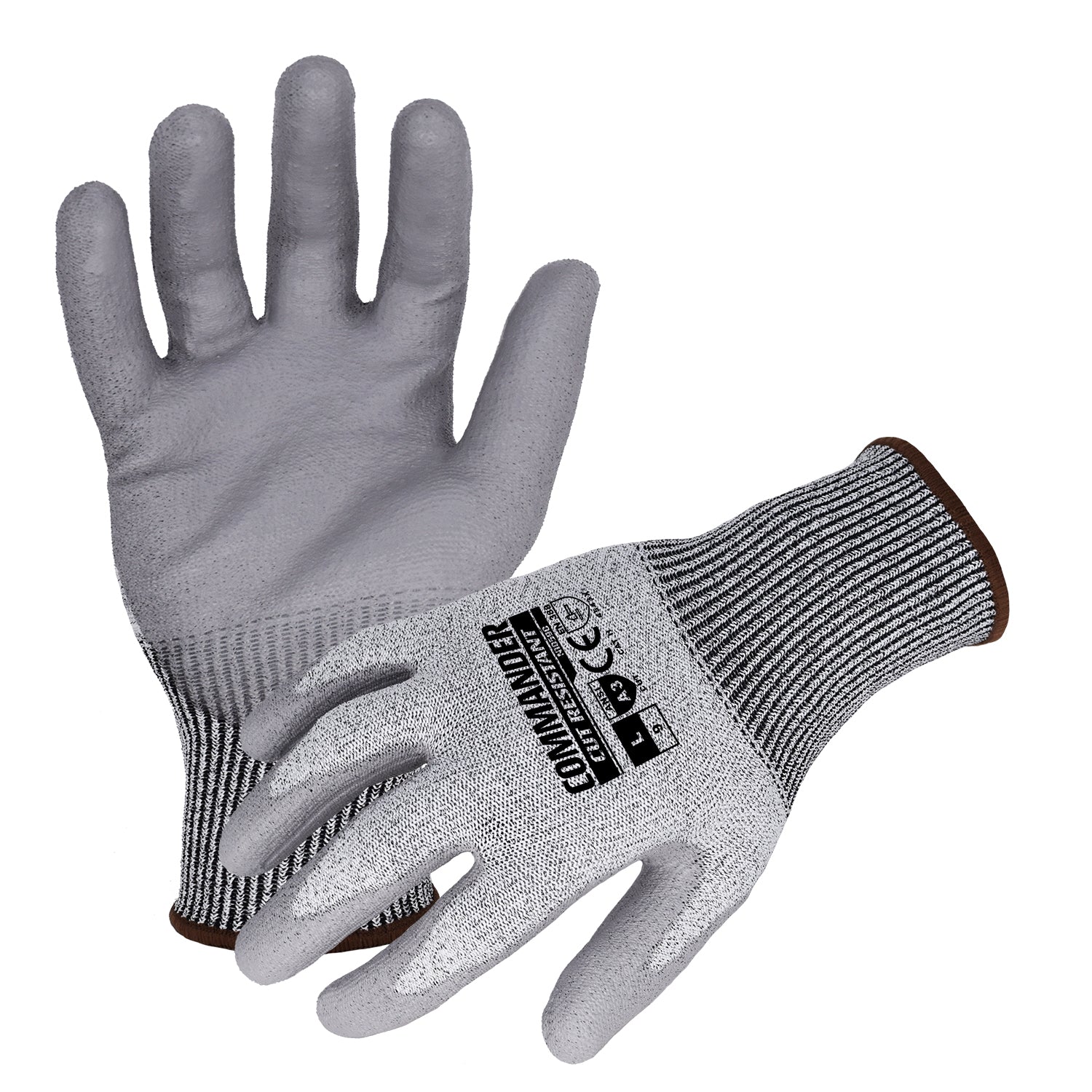 Azusa Safety Commander ANSI A3 Cut Resistant Gloves with Polyurethane Palm Coating  M