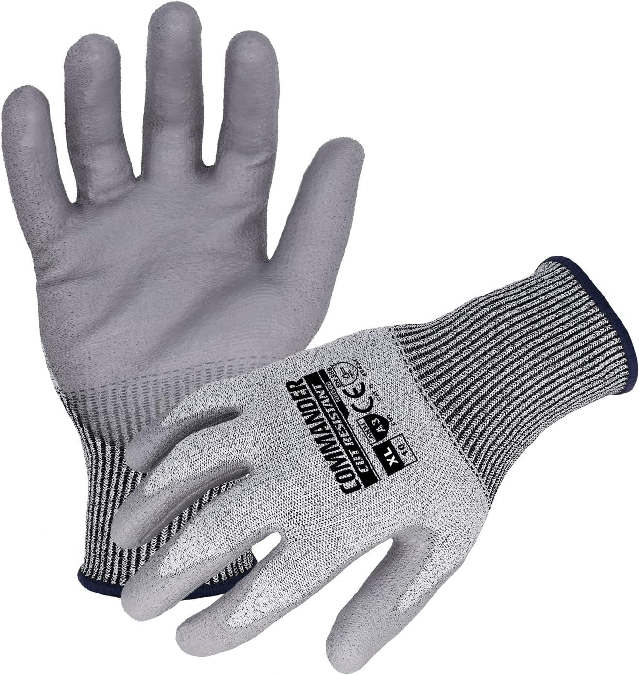 Azusa Safety Commander ANSI A3 Cut Resistant Gloves with Polurethane Palm Coating  XL