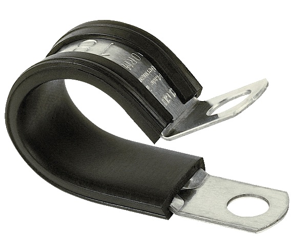 ABA Rubber Lined Galvanized Steel Retaining Clamps, 7/8" clamping dia. 50/CS