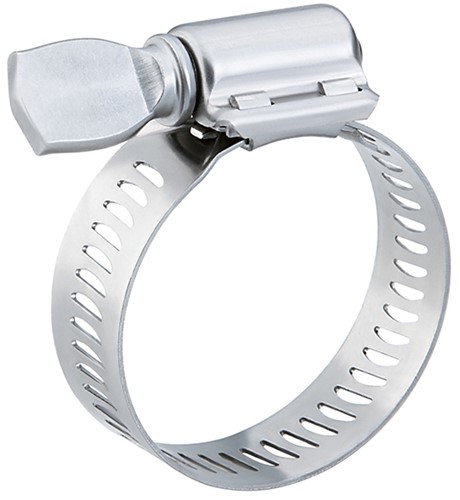 Breeze Aero-Seal SS Hose Clamps with Thumb Wing Screw, 2-13/16" - 3-3/4" Range, SAE 52