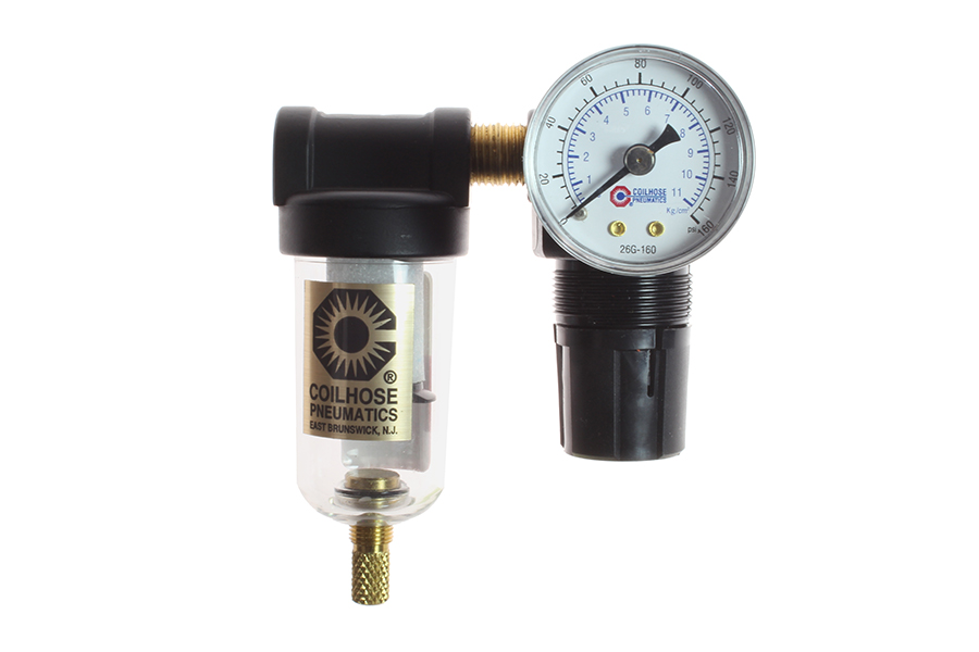 CO MFR1-G 1/8" Miniature Filter/Regulator Duo w/Gauge