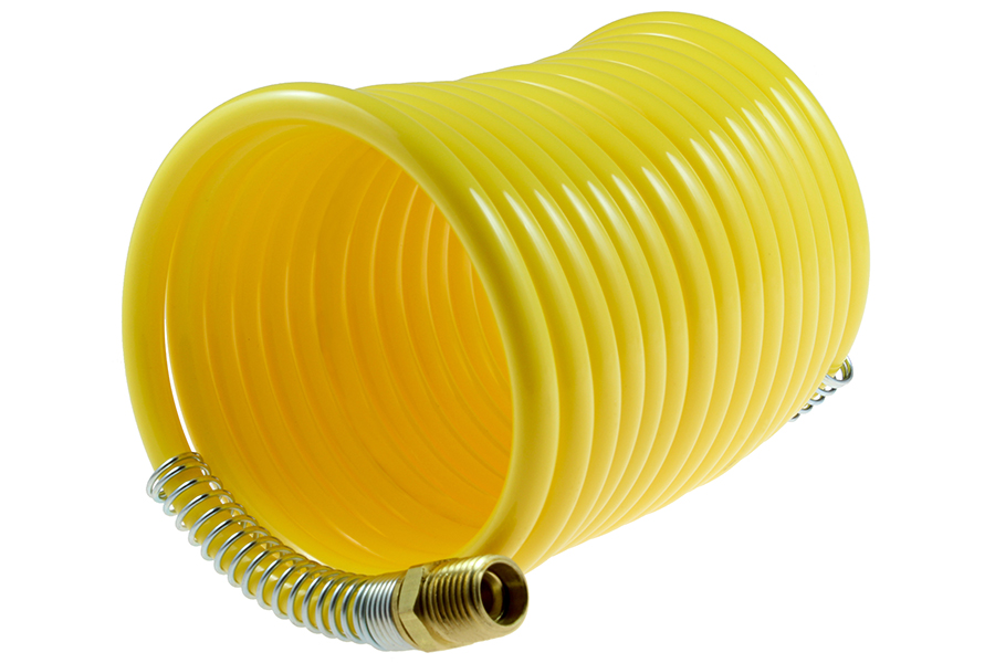 CO N14-25A Nylon Coil, 1/4" ID x 25', 1/4" MPT Rigid & Swivel