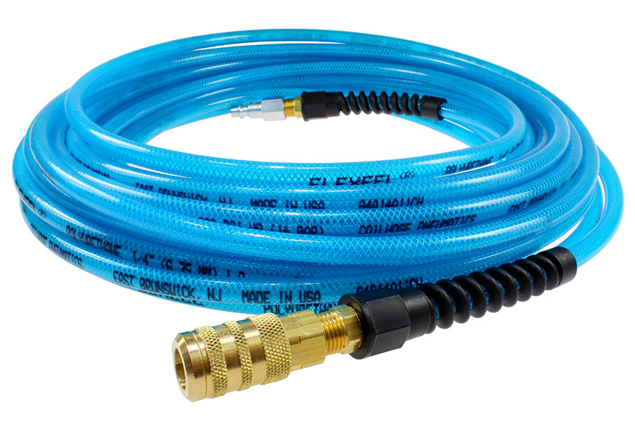 CO PFE6050TS15X Flexeel Hose, 3/8" ID x 50', 1/4" Industrial Quick Disconnect Connectors w/Strain Re
