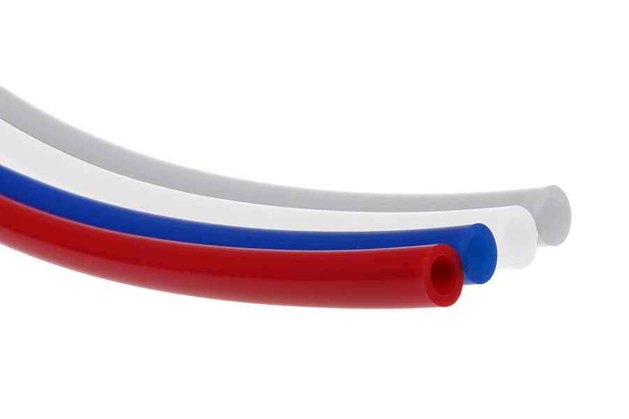 CO PT0404-50RBWC PUR Tubing, MCR, 1/4" x 0.160" x 50', Quad Red, Blue, White, Clear