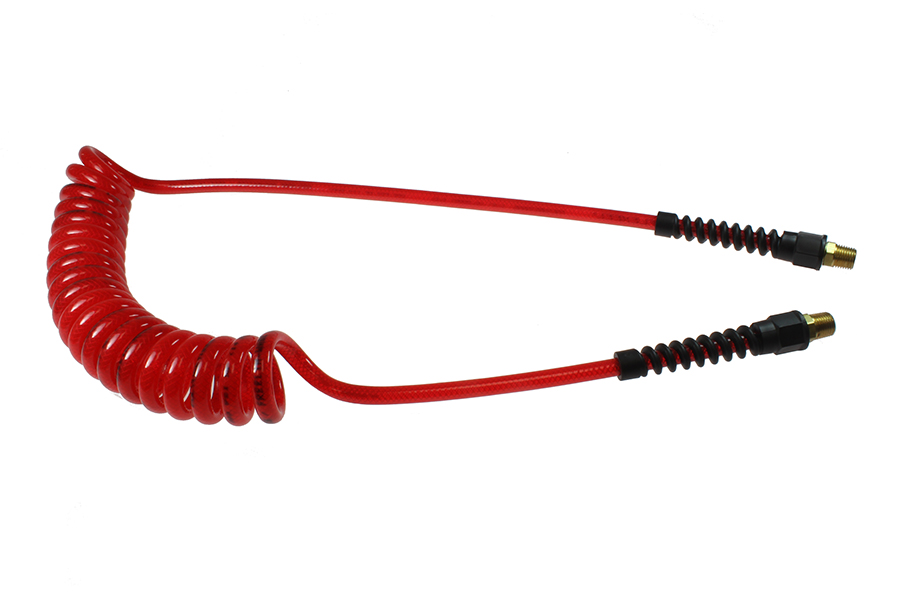 CO PUE14-10-TR Flexeel Coil 1/4" ID x 10’ 1/4" MPT Rigid Transparent Red
