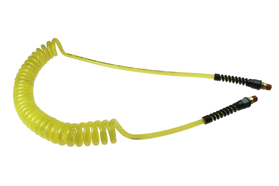CO PUE14-15B-TY Flexeel Coil 1/4" ID x 15’ 1/4" MPT Swivel Transparent Yellow