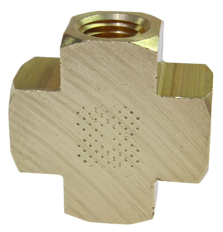 CO X002 Cross 1/8" FPT Brass