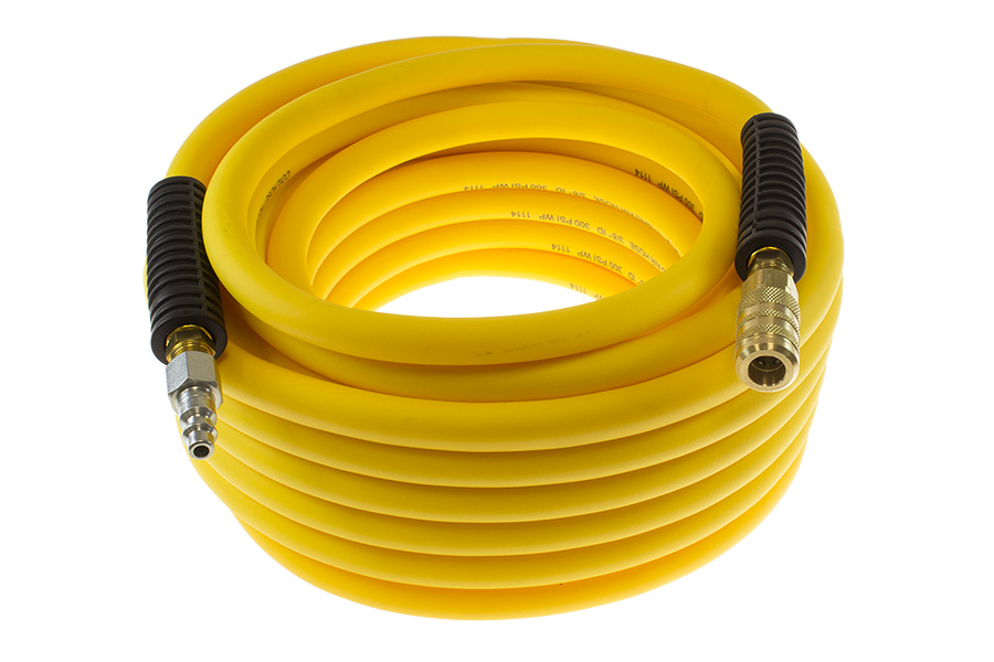 CO YB4100Y15X Yellow Belly PVC Hybrid Hose, 1/4" ID x 100', 1/4" Industrial Interchange
