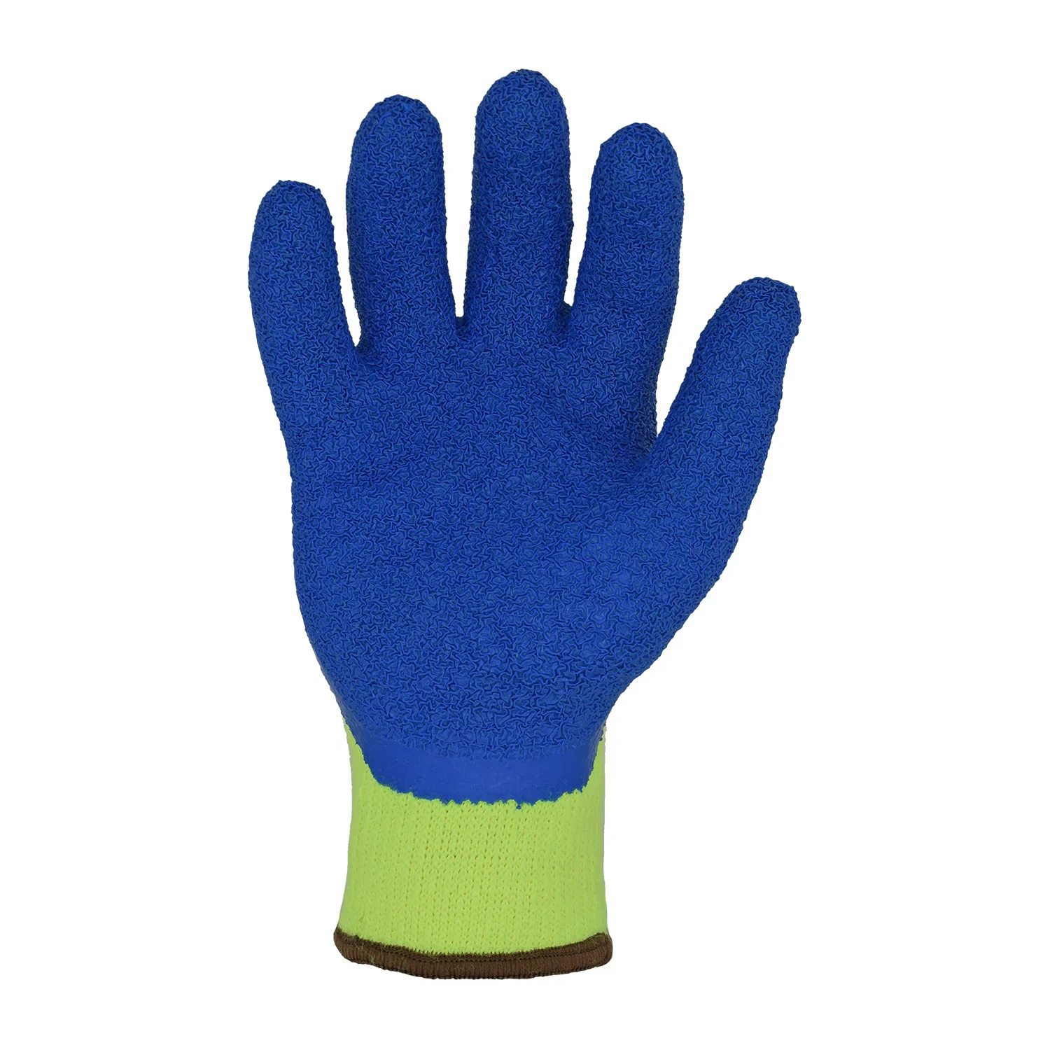 Azusa Safety Hi-Vis Acrylic Winter Gloves with 3/4 Crinkle Latex Coating  2XL