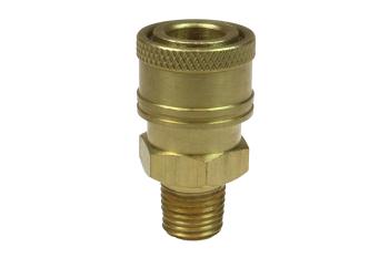 CO 112ST STRAIGHT THROUGH COUPLER, BRASS, 1/4" MPT