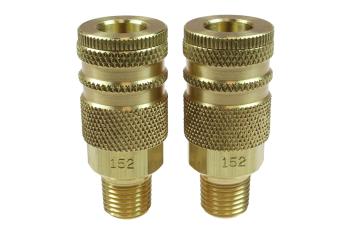CO 152-DL2 1/4" Industrial Coupler 1/4" MPT Display of 2