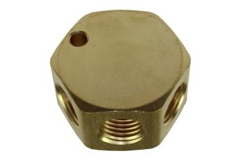 CO 3133 3 Port Flat Hex Manifold 3/8" In x 3/8" Out
