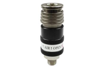 CO 587USE 2-in-1 Automatic Safety Exhaust Coupler 3/8" Body 1/2" MPT