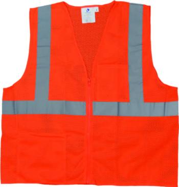 Azusa Safety Hi-Vis Orange ANSI Type R, Class 2 Mesh Vest M
