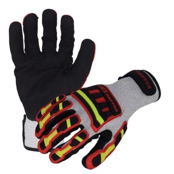 Azusa Safety Rig Raptor HPPE Blend ANSI 4 Cut Resistant Gloves With Palm/Finger Coating, Padded Palm 2XL