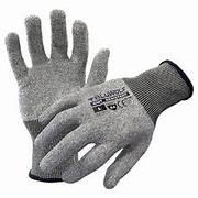 Azusa Safety BLUWOLF 18-Gauge Seamless HPPE-Blended Uncoated ANSI A4 Cut Resistant Work Gloves, L