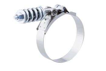 Breeze Heavy Duty Spring-Loaded T-Bolt Tension Clamp, 4-3/16" - 4-1/2" Range, SAE 106