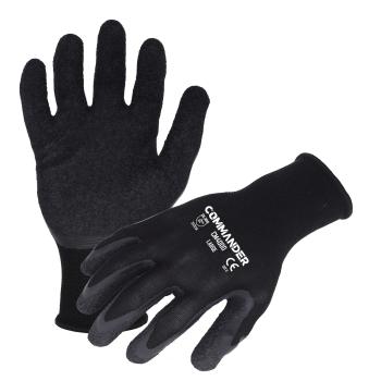 Azusa Safety Commander 13 Gauge Polyester Work Gloves with Latex  Palm Coating, M