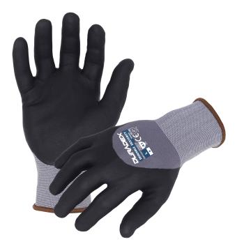 Azusa Safety Dura-Dex 15 Gauge Gray Nylon/Spandex Blended Work Gloves with Dura Foam Nitrile/Polyurethane 3/4 Coating  XL