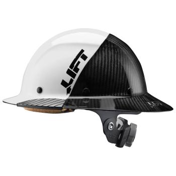 LF HDF50C-19WC DAX CARBON FIBER FULL BRIM 50-50 WHITE/BLACK