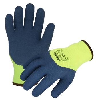 Azusa Safety Hi-Vis Acrylic Winter Gloves with 3/4 Foam Latex Coating  XL