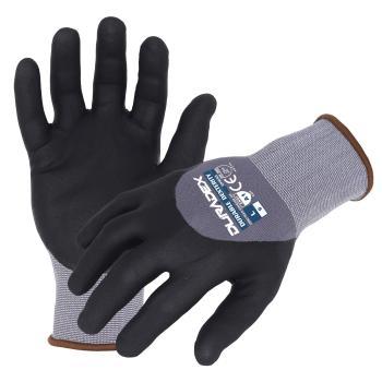 Azusa Safety Dura-Dex 15 Gauge Gray Nylon/Spandex Blended Work Gloves with Dura Foam Nitrile/Polyurethane 3/4 Coating  2XL