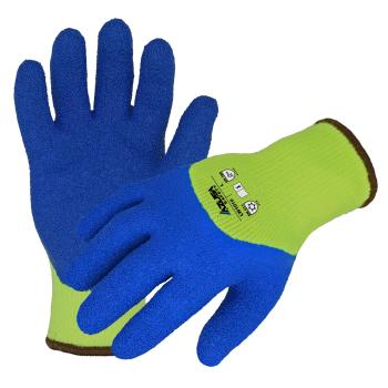 Azusa Safety Hi-Vis Acrylic Winter Gloves with 3/4 Crinkle Latex Coating  2XL