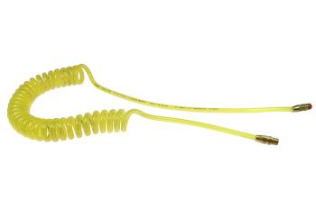 CO PRE38-15A-TY Flexeel Coil, 3/8" ID x 15', 3/8" MPT Rigid & Swivel, Transparent Yellow
