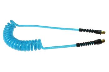 CO PUE14-106-T Flexeel Coil 1/4" ID x 10’ 3/8" MPT Rigid Transparent Blue