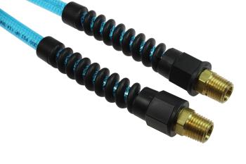 CO PFE61004T Flexeel Hose, 3/8" ID x 100', 1/4" MPT, Transparent Blue
