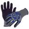 Azusa Safety BLUWOLF 18 Gauge HPPE Blended ANSI A4 Cut Resistant Gloves with Sandy Foam Nitrile Palm Coating and Finger/Knuckle Guards, S